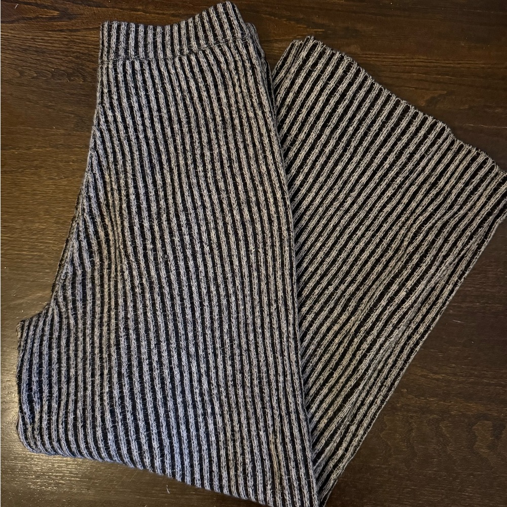 Belinka Striped Wide Leg Pants 100% Cashmere